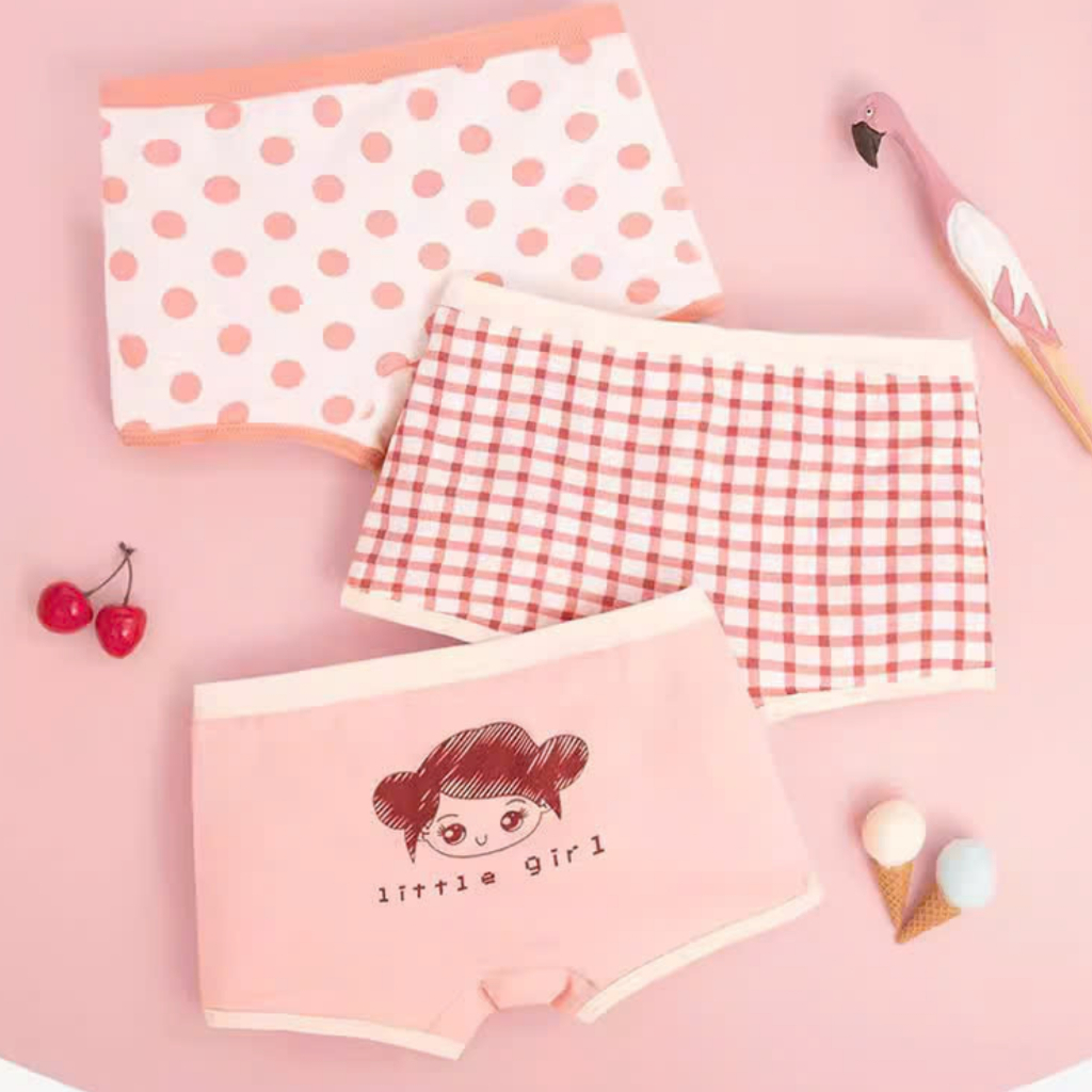 Set 4 Quần Lót Đùi Bé Gái - Chip Đùi Bé Gái Cotton Cao Cấp Co Giãn Thoải Mái Nhiều Mãu Đẹp ZANABRA