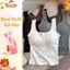 Áo croptop, Áo ba lỗ nữ có mút ngực phông trơn dáng ôm co dãn phong cách mùa hè năng động cá tính ACN004