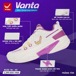 Giày Pickleball Wika Vanta Chính Hãng,  Đế Cao Su Vân Đa Hướng Bám Sân, Thoáng khí