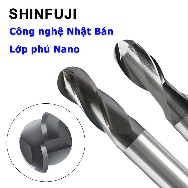 Dao phay cầu (Dao Phay đầu cầu thép 2F)