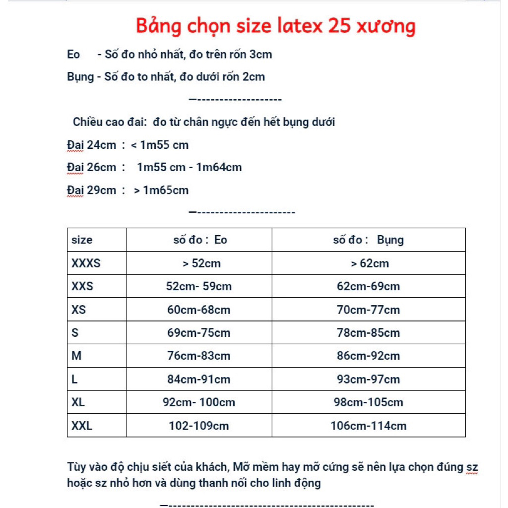(CHÍNH HÃNG+ XƯƠNG BỀN) Đai Nịt Bụng LATEX SEVEN ME 25 Xương