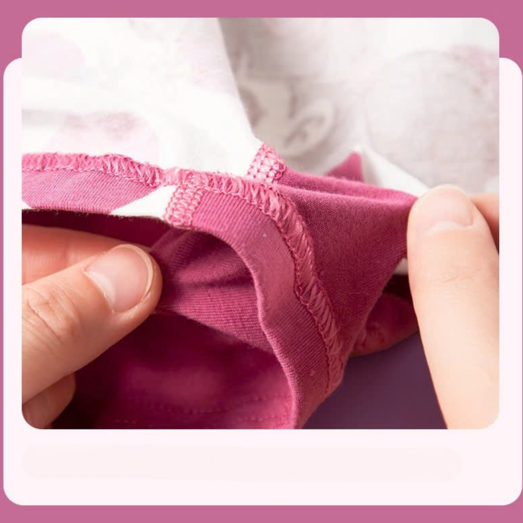 Set 4 Quần Lót Bé Gái Dáng Boxer - Quần Chip Đùi Bé Gái Cotton Mềm Co Giãn Thoáng Mát ZANABRA L8009
