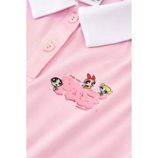 Áo thun polo Powerpuff Girls ngắn tay bé gái Rabity 101.007