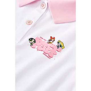 Áo thun polo Powerpuff Girls ngắn tay bé gái Rabity 101.007