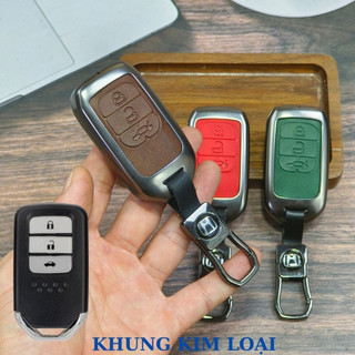 ốp chìa khóa honda city,ốp chìa khóa honda crv,3 NÚT BẤM City, CRV, BRV, CIVIC, ACCORD, CR-V chất liệu kim loại (ZH3)