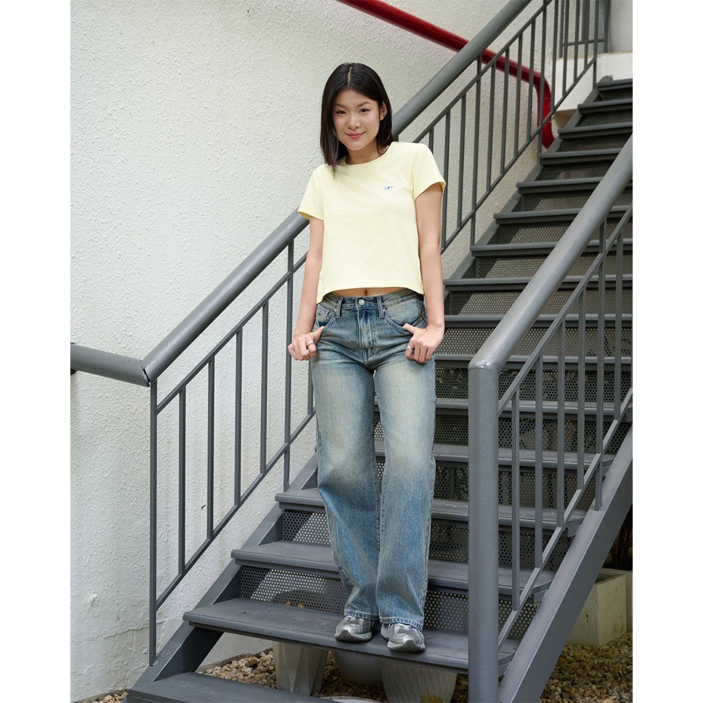 TheBlueTshirt - Áo thun trơn tay ngắn cổ tròn phom lửng dày dặn 250gsm cho nữ - Áo Daughter T