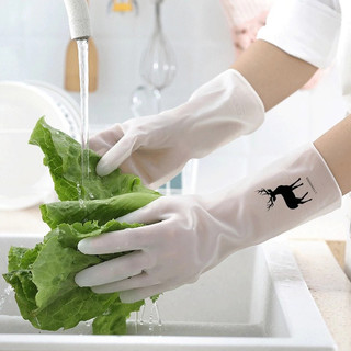 COMBO 2 ĐÔI Găng tay cao su siêu dai làm bếp làm vườn hình con hươu siêu dai 2397