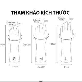 COMBO 2 ĐÔI Găng tay cao su siêu dai làm bếp làm vườn hình con hươu siêu dai 2397