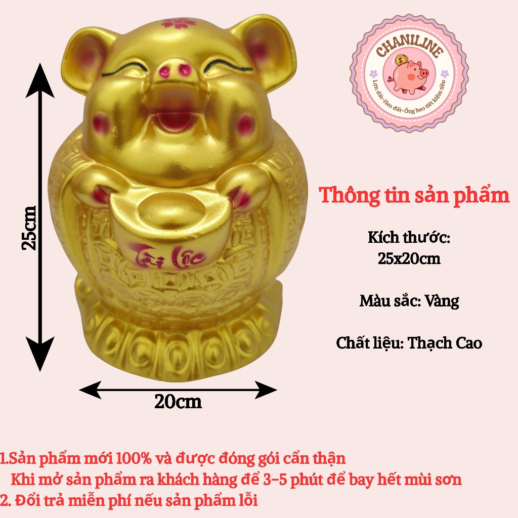 Heo Đất Lợn Đất Heo ông địa kim tiền tài lộc size to Ống heo tiết kiệm tiền,trang trí,quà tặng