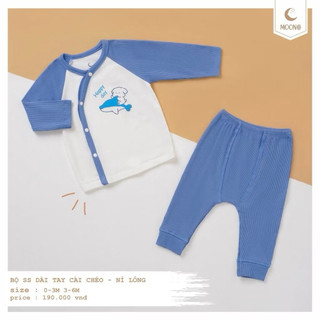 Bộ sơ sinh cài lệch moon sz 0-3m
