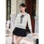 DELIZ - Áo len dài tay cổ sen phối nơ điệu đà basic hoạt tiết dệt trám cao cấp vintage AL64
