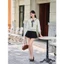 DELIZ - Áo len dài tay cổ sen phối nơ điệu đà basic hoạt tiết dệt trám cao cấp vintage AL64