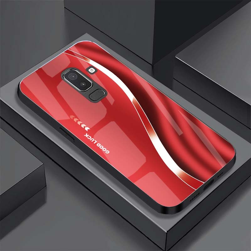 Ốp Lưng SAMSUNG A6+, J8 mặt kính cường lực cao cấp, hàng new