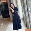 Đầm thiết kế BEMINE cổ đức đính nơ phối viền dáng chữ A phù hợp đi làm-MT11081