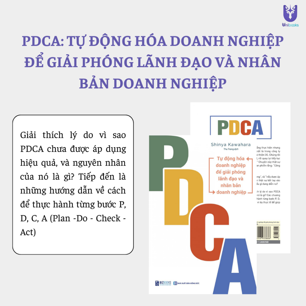 Sách - PDCA: Tự Động Hóa Doanh Nghiệp Để Giải Phóng Lãnh Đạo Và Nhân Bản Doanh Nghiệp - Bizbooks
