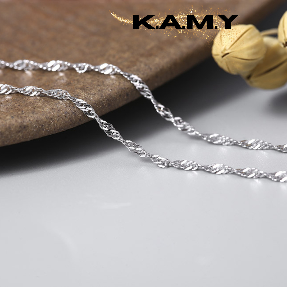 Dây chuyền nữ inox kiểu xoắn cực đẹp không gỉ sét siêu đẹp bền màu - trang sức cao cấp thời trang