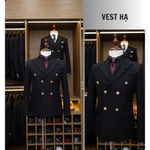 Bộ Blazer Nam Khuy Đồng 6 Nút Cổ Điển Châu Âu Phù Hợp Mặc Dịp Trọng Đại Chất Vải Bền Màu Bền Dáng, Sự Kiện, Phong Cách. — ảnh 1