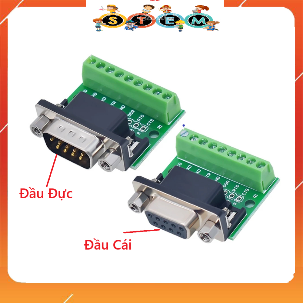 [Stem A-Z][G64] Mạch Chuyển Đổi Tín Hiệu Đầu Đực DB9 RS232 RS485 Đầu 9 ...
