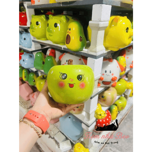 Heo Đất Trái Táo Bát Tràng 🍏 – Gốm Sứ Cao Cấp, Hộp Tiết Kiệm Tiền Dễ Thương, Trang Trí & Quà Tặng