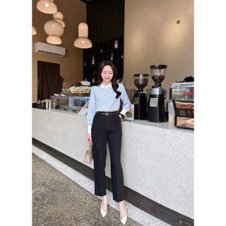 Áo sơ mi kẻ phối cổ trắng - hàng thiết kế cao cấp