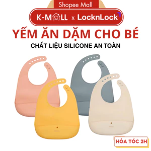 Yếm Ăn Cho Bé LocknLock Little Luv Silicone Feeding Bib LBB430, Nhiều Màu Lựa Chọn, Chất Liệu Siicone An Toàn - K-MALL