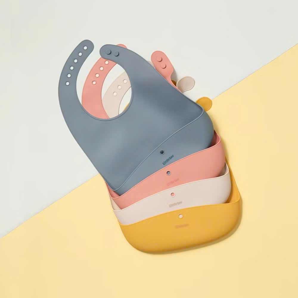 Yếm Ăn Cho Bé LocknLock Little Luv Silicone Feeding Bib LBB430, Nhiều Màu Lựa Chọn, Chất Liệu Siicone An Toàn - K-MALL