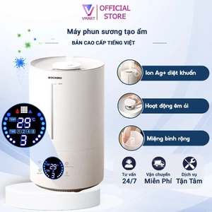 Máy phun sương tạo ẩm Qcooko, Máy tạo ẩm khuếch tán tinh dầu dung tích lớn 4l tự ngắt khi hết nước