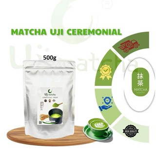 Bột Matcha Uji CEREMONIAL Grade|gói tiết kiệm 500g-Bột trà xanh Công nghệ NHẬT BẢN thơm ngọt hậu
