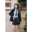 Áo Sơ Mi Croptop Phối Cổ Và Măng Séc 2S29.2508K (Không Cà Vạt). Áo Sơ Mi Croptop, Áo Sơ Mi Nữ Slim-Fit Học Đường JM