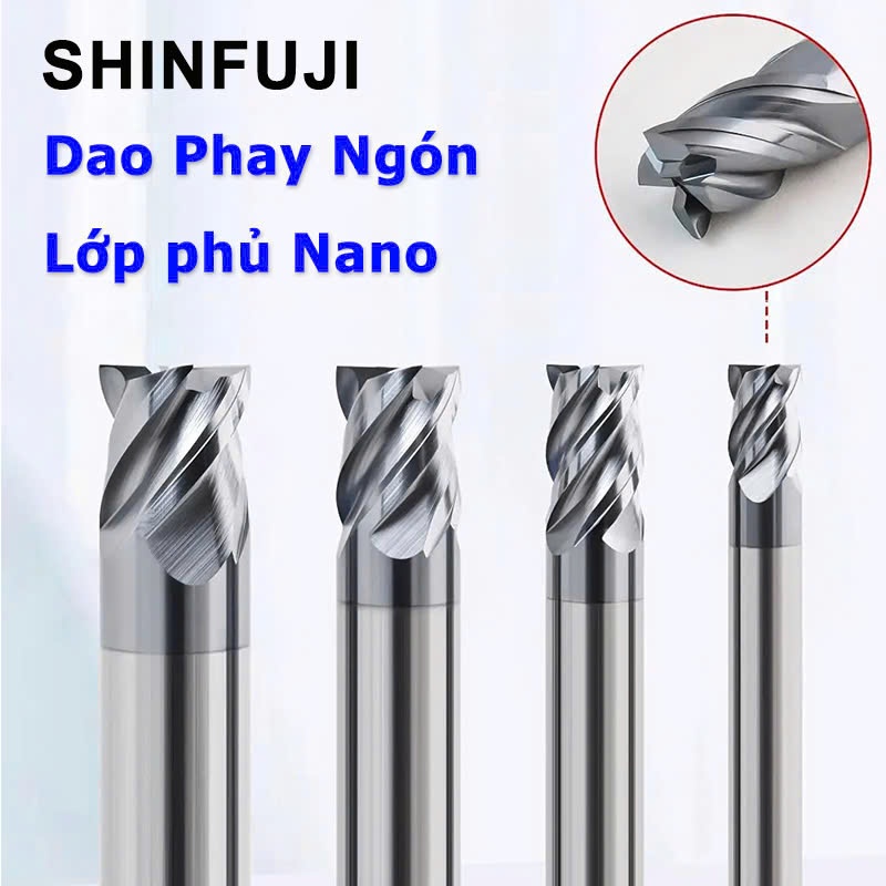 Dao phay đầu phẳng 4F – Dao phay thép hợp kim cho gia công kim loại chính xác