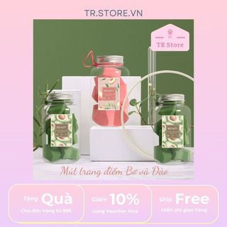 [1 cái] Mút trang điểm Bơ Đào góc cạnh trang điểm tách lẻ 1 cái