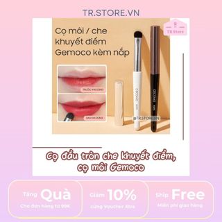 Cọ Gecomo cao cấp đầu tròn có nắp hai màu dùng che khuyết điểm, trang điểm môi