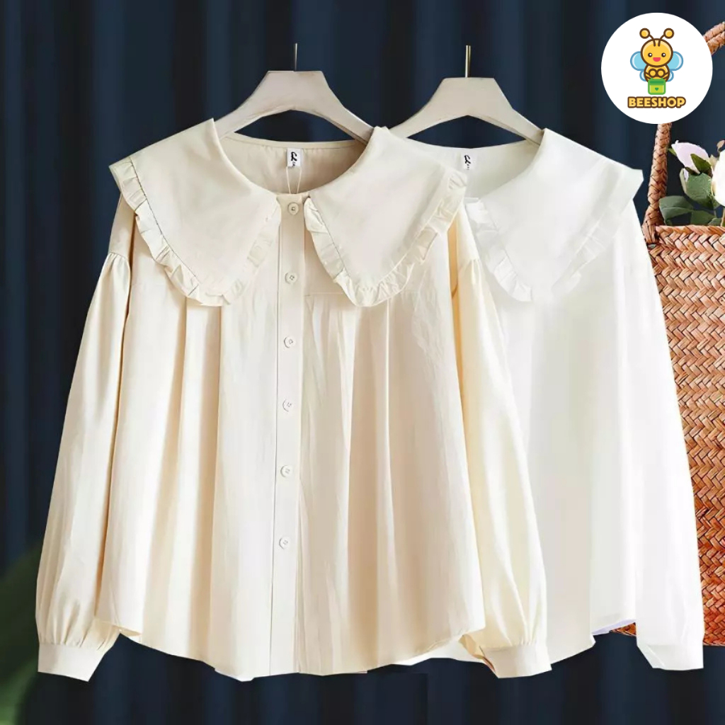 Áo sơ mi đũi dài tay cho bé gái size đại BEESHOP KM0013