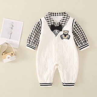 Body công tử dài thu đông bé trai 5-11kg. Bộ đồ dài cho bé trai đầy tháng, thôi nôi. Dino Kids