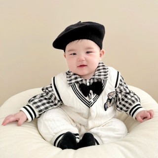 Body công tử dài thu đông bé trai 5-11kg. Bộ đồ dài cho bé trai đầy tháng, thôi nôi. Dino Kids