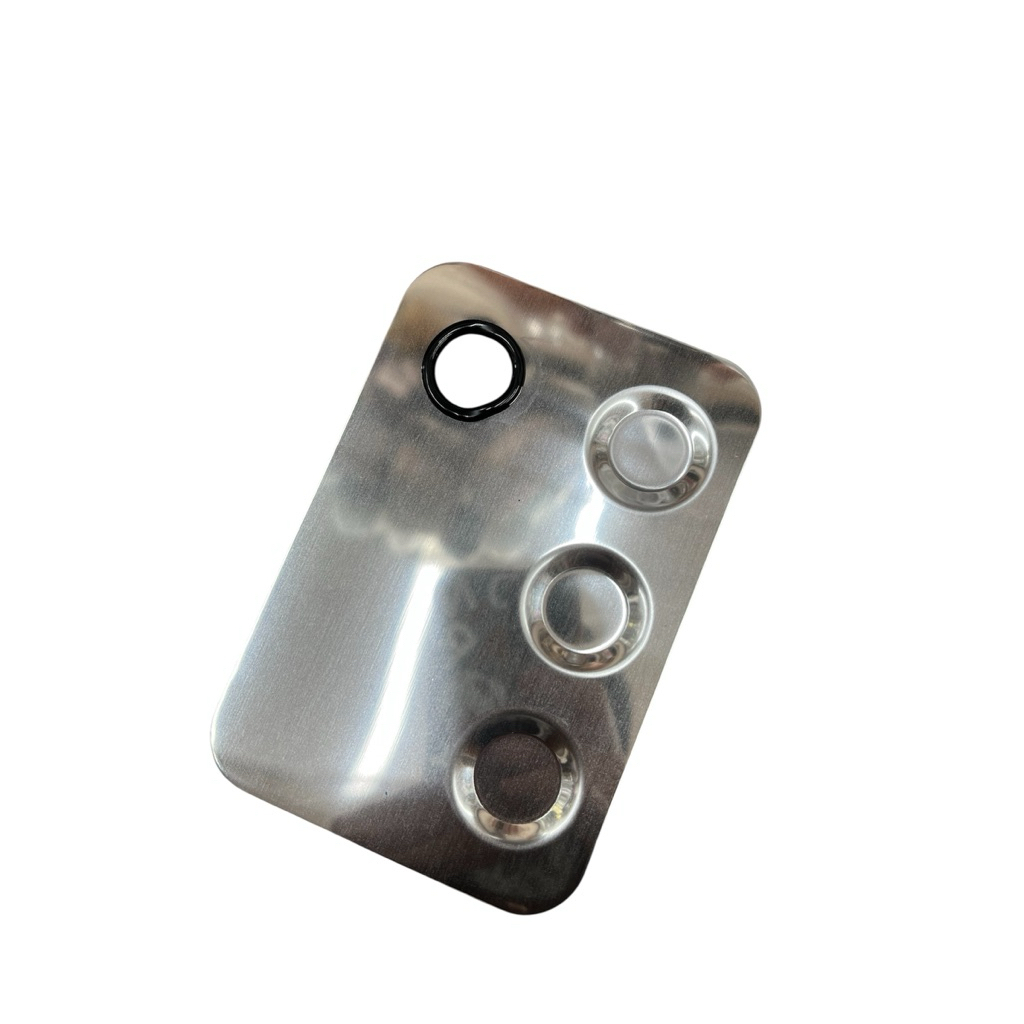 Hàng loại 1, khay inox pha nền, chất liệu không gỉ sét, dễ vệ sinh.