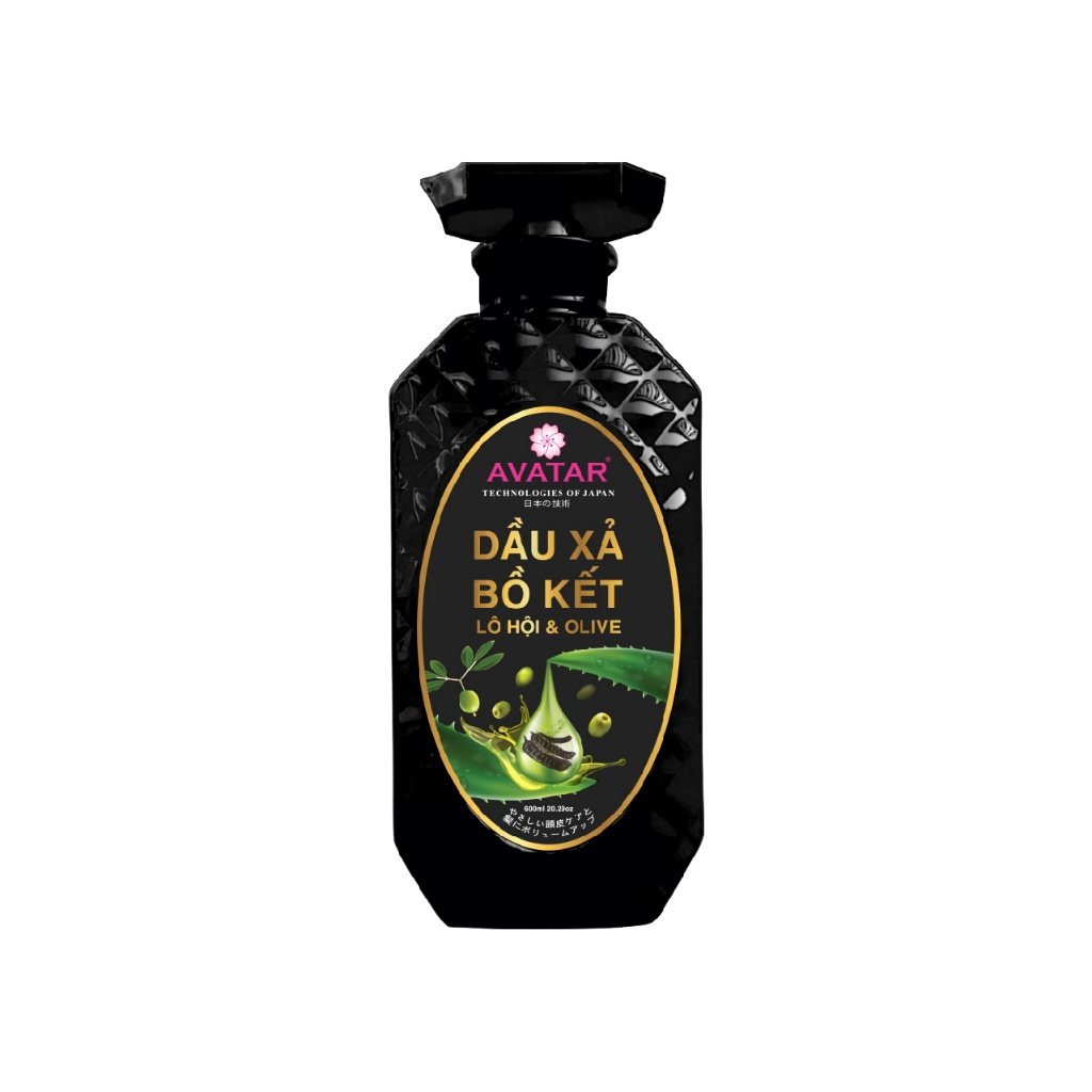 Dầu Xả Phục Hồi Tóc Suôn Mượt Avatar Chiết Xuất Bồ Kết Lô Hội Và Olive 600mL