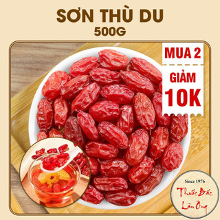 Sơn thù du khô 500g, đã tách hạt, đỏ, đẹp, không lẫn tạp chất - Lãn Ông