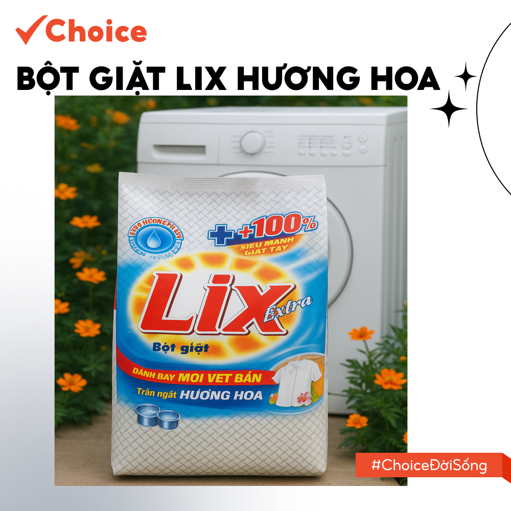[Choice] Bột Giặt Lix PD209 2kg Hương Hoa Tăng Gấp Đôi Sức Mạnh Lưu Hương