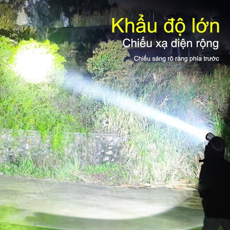 Đèn đội đầu pin sạc siêu sáng kín nước hàng chất lượng T1 Cầm được 6-8 giờ pin, kèm sạc và bộ dây đàn hồi đầy đủ