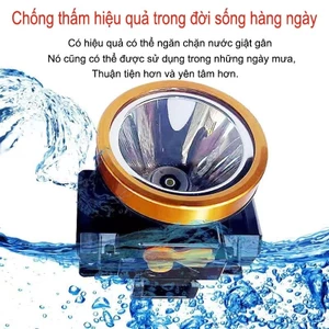 Đèn đội đầu pin sạc siêu sáng kín nước hàng chất lượng T1 Cầm được 6-8 giờ pin, kèm sạc và bộ dây đàn hồi đầy đủ