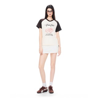 CARA Áo babytee nữ Bery kiểu raglan cổ V năng động