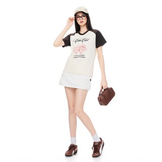 CARA Áo babytee nữ Bery kiểu raglan cổ V năng động