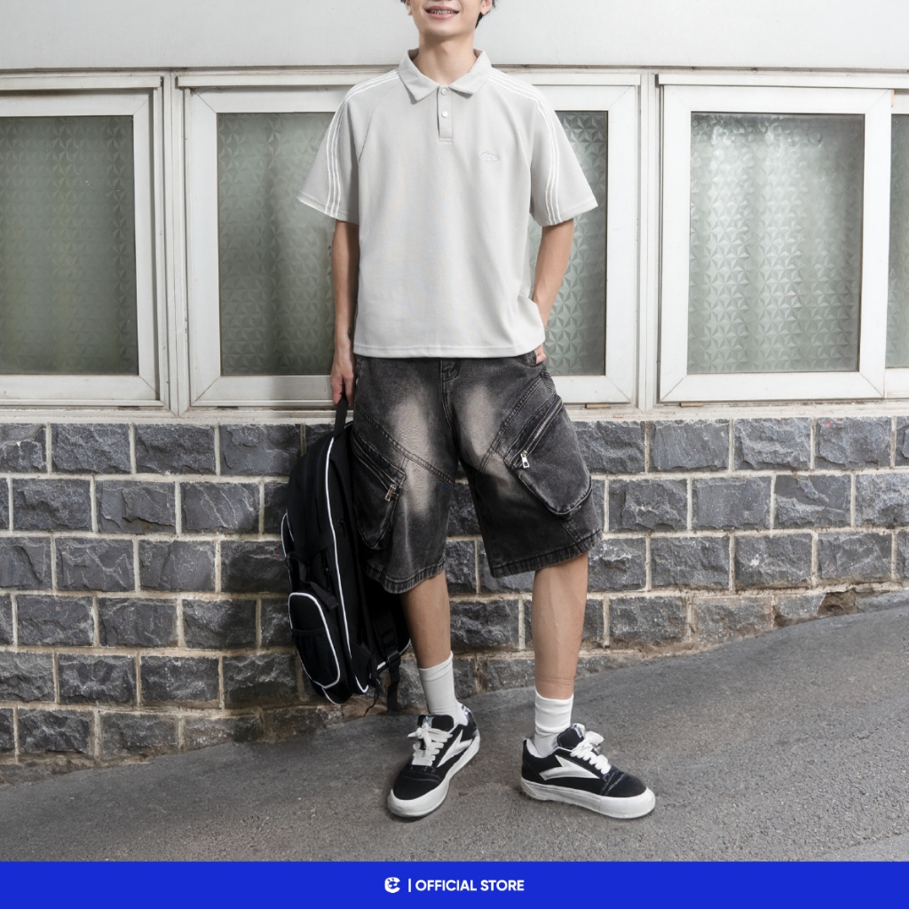 Quần short jeans ống rộng quần bò nam nữ Local Brand Chính Hãng City Cycle Quần short jeans Style Boost