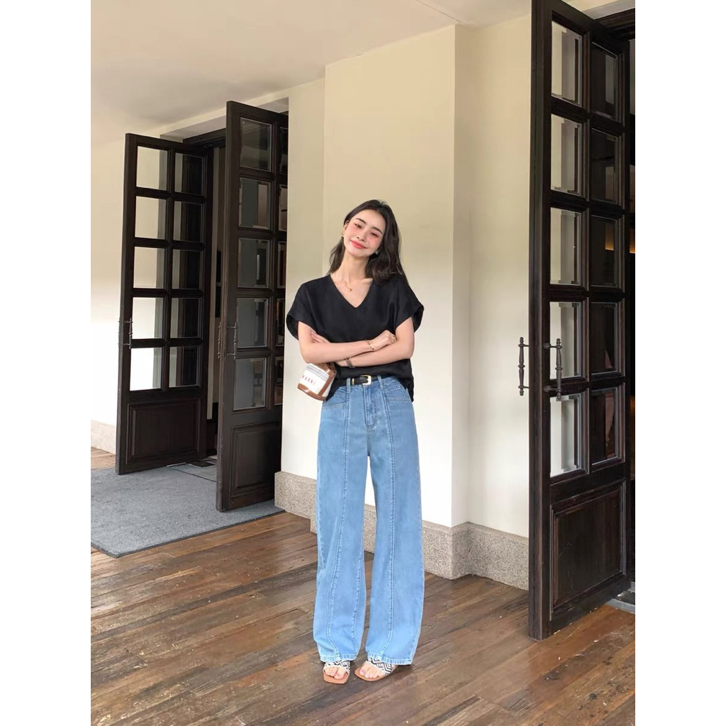 𝗚𝘂𝗺𝗶   A04 -  Áo Linen Cổ V xuông BEELY