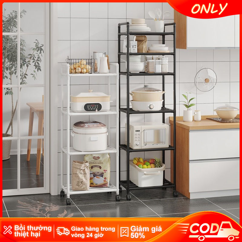 ONLY Kệ Nhà Bếp Kệ Đa Năng 2-6 Tầng Giá Đựng Đồ Chắc Chắn Và Bền Kế Rỗng Mở
