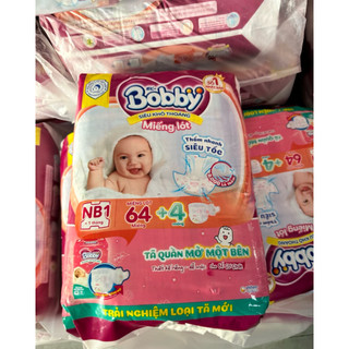 Miếng lót Bobby size Newborn 1 64 miếng (4-7kg)