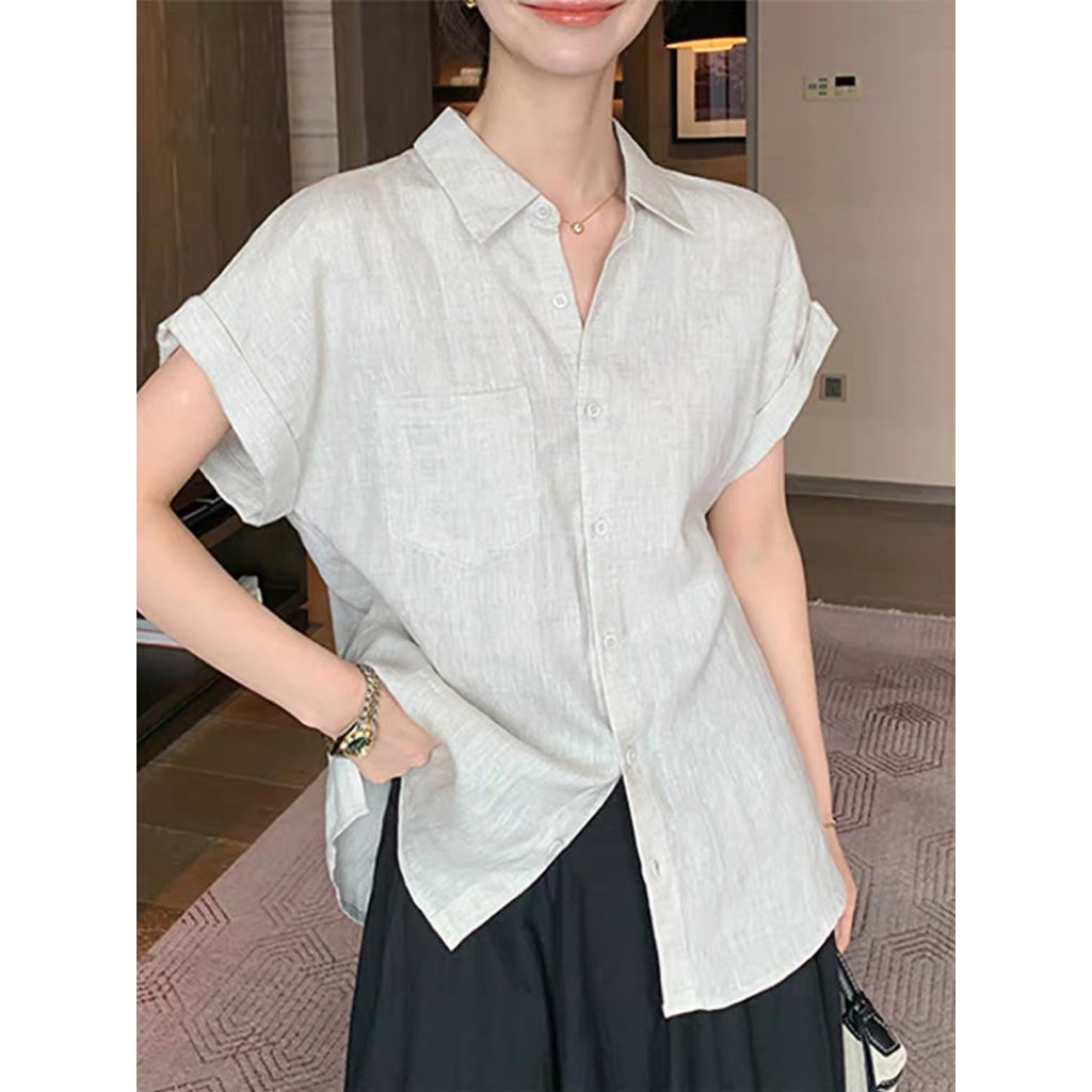 𝗗𝗮𝗶𝘀𝘆 - Áo sơ mi tay ngắn basic BEELY