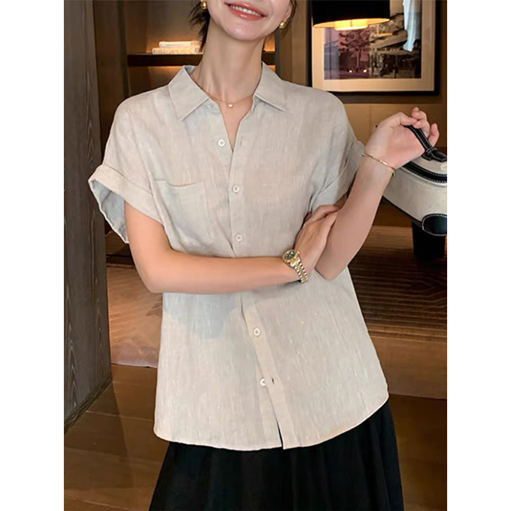 𝗗𝗮𝗶𝘀𝘆 - Áo sơ mi tay ngắn basic BEELY
