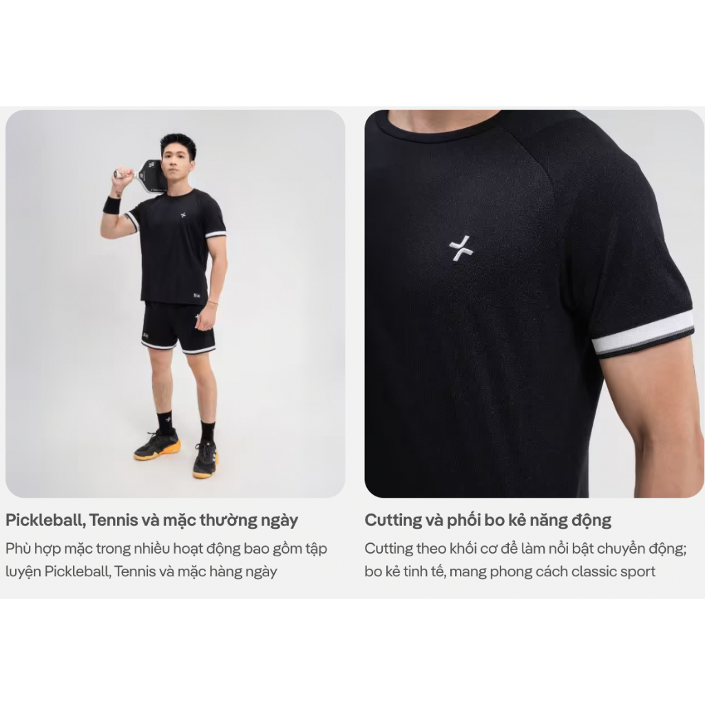 [TẶNG QUẦN SHORT]Áo thun thể thao nam Pickleball Dink Shot Essentials Nhanh khô Thoáng khí Thấm hút tốt Coolmate